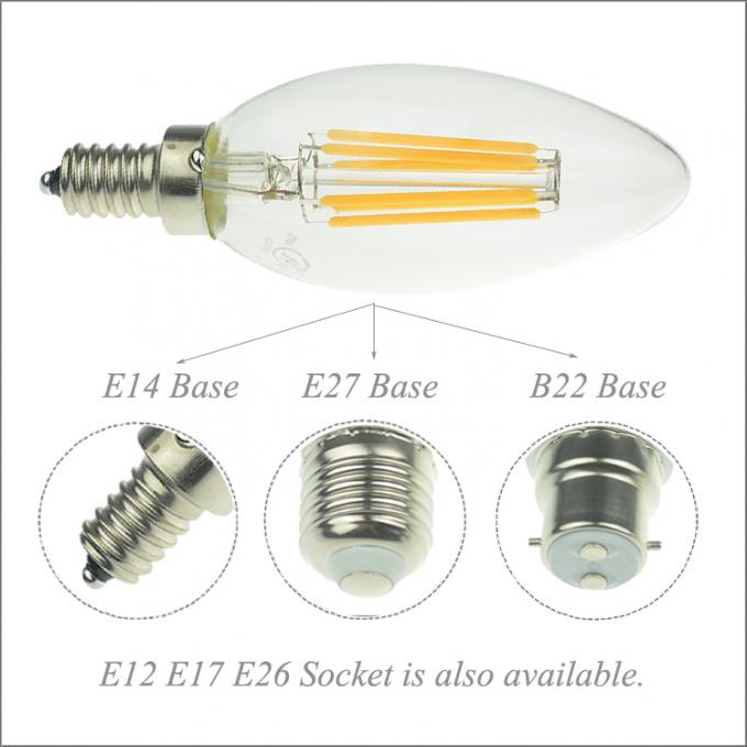 C35 E12 E14 führte Faden-Birnen für Kerzen-Licht des Hausmobiliar-LED