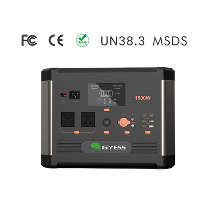 tragbare 1.5kw Batterieleistungs-Station mit Sonnenkollektor