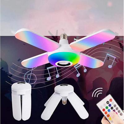 Vier Musik-Lampe des Blatt-Ventilatorflügel-20w Bluetooth, geführte Innenglühlampen Cri80