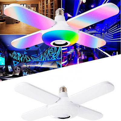 Vier Musik-Lampe des Blatt-Ventilatorflügel-20w Bluetooth, geführte Innenglühlampen Cri80
